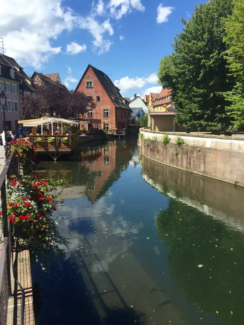 Petite Venise canal reflections, Colmar, Alsace, France